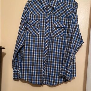 Blue Casual Button Down Shirt
